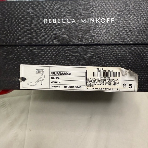 REBECCA MINKOFF Elegant White Stiletto Heel Sandals - Picture 8 of 9